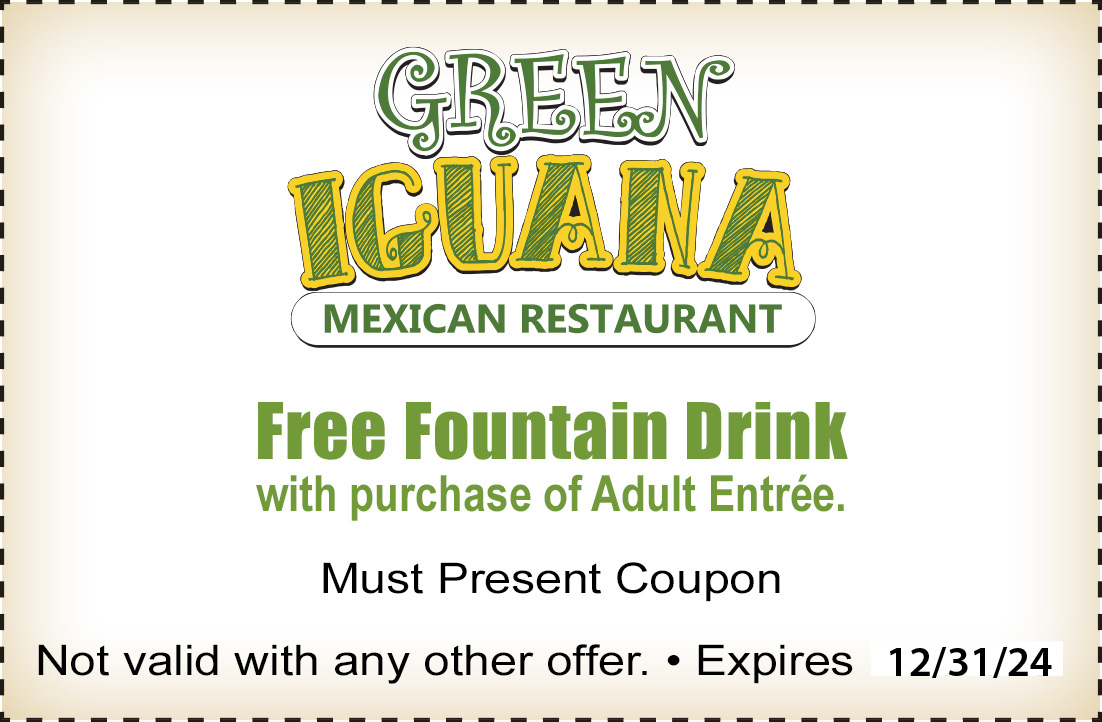 green iguana coupon